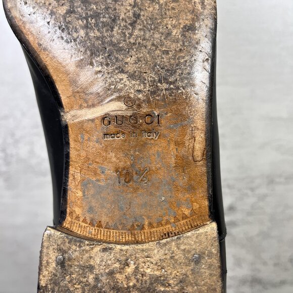 Gucci Leather Cap Toe Oxford Dress Shoes - Men's Size 10.5 / US 11 - Black - Picture 13 of 14